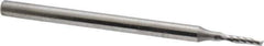 Onsrud - 1/16" Cutting Diam x 1/4" Length of Cut, 1 Flute, Upcut Spiral Router Bit - Uncoated, Right Hand Cut, Solid Carbide, 2" OAL x 1/8" Shank Diam, Single Edge, 21° Helix Angle - Exact Industrial Supply