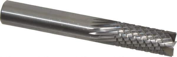 Onsrud - 1/2" Cut Diam, 1/2" Shank Diam, Cylinder Head Fluted Cut Burr - Carbide, Flat End, 1-1/8" LOC, 3-1/2" OAL - Exact Industrial Supply