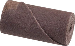 Merit Abrasives - 1/2" Max Roll Diam x 1" OAL, 180 Grit Aluminum Oxide Straight Cartridge Roll - 1/8" Pilot Hole Diam, Very Fine Grade - Exact Industrial Supply