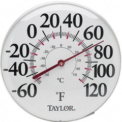 Taylor - -40 to 120°F, Window and Wall Thermometer - 18 Inch Diameter - Exact Industrial Supply