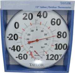 Taylor - -40 to 120°F, Window and Wall Thermometer - 12 Inch Diameter - Exact Industrial Supply