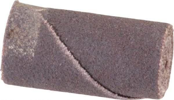 Merit Abrasives - 1/2" Max Roll Diam x 1" OAL, 120 Grit Aluminum Oxide Straight Cartridge Roll - 1/8" Pilot Hole Diam, Fine Grade - Exact Industrial Supply