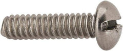 Value Collection - #10-24 UNC, 3/4" Length Under Head Slotted Drive Machine Screw - Round Head, Grade 316 Stainless Steel, Uncoated, Without Washer - Exact Industrial Supply