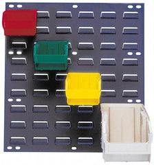 Quantum Storage - 160 Lb Capacity, 18" Wide x 19" High, Steel Pick Rack - 16 Blue Polyethylene/Polypropylene Bins, 4-1/8" Bin Width x 3" Bin Height x 5-1/2" Bin Depth - Exact Industrial Supply