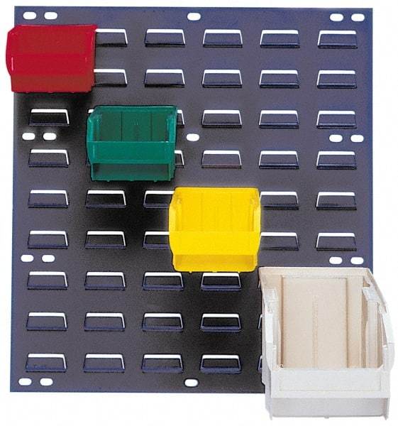 Quantum Storage - 160 Lb Capacity, 18" Wide x 19" High, Steel Pick Rack - 16 Red Polyethylene/Polypropylene Bins, 4-1/8" Bin Width x 3" Bin Height x 7-1/2" Bin Depth - Exact Industrial Supply