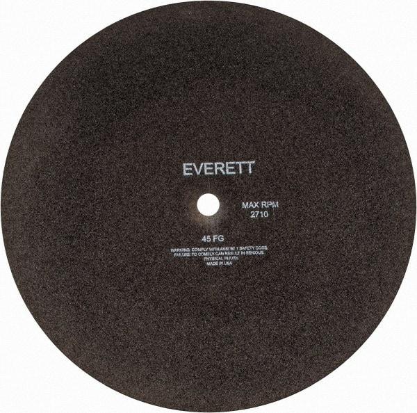 Everett - 20" Aluminum Oxide Cutoff Wheel - 3/16" Thick, 1" Arbor, Use with Gas Powered Saws - Exact Industrial Supply