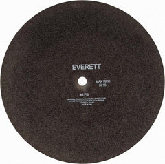 Everett - 20" Aluminum Oxide Cutoff Wheel - 3/16" Thick, 1" Arbor, Use with Gas Powered Saws - Exact Industrial Supply