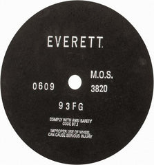 Everett - 12" Cutoff Wheel - 3/32" Thick, 1" Arbor, Use with Gas Powered Saws - Exact Industrial Supply