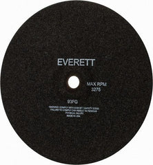 Everett - 14" Cutoff Wheel - 1/8" Thick, 1" Arbor, Use with Gas Powered Saws - Exact Industrial Supply