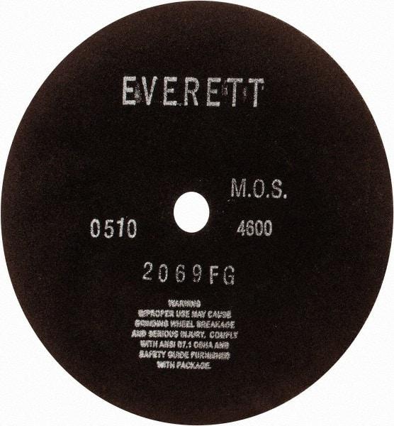 Everett - 12" Aluminum Oxide Cutoff Wheel - 1/8" Thick, 1" Arbor, Use with Gas Powered Saws - Exact Industrial Supply