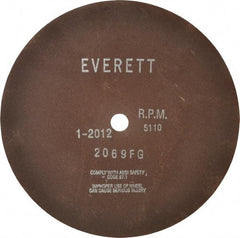 Everett - 14" Aluminum Oxide Cutoff Wheel - 1/8" Thick, 1" Arbor, Use with Gas Powered Saws - Exact Industrial Supply