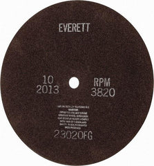 Everett - 16" Aluminum Oxide Cutoff Wheel - 5/32" Thick, 1" Arbor, Use with Gas Powered Saws - Exact Industrial Supply