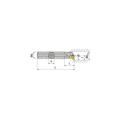 Indexable Boring Bar:  A20Q PDUNL 11,  28.00 mm Min Bore,  20.00 mm Shank Dia,  93.00&deg N/A Steel 180.0000″ OAL,  Lever Clamp,