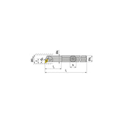 Indexable Boring Bar:  E-A1012K SDUCR 07,  15.50 mm Min Bore,  12.00 mm Shank Dia,  93.00&deg N/A Solid Carbide 125.0000″ OAL,  Screw Clamping,