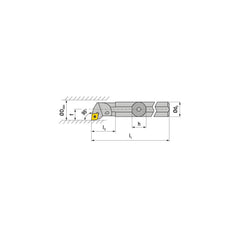 Indexable Boring Bar:  A16M SCLCR 06,  18.00 mm Min Bore,  16.00 mm Shank Dia,  95.00&deg N/A Steel 150.0000″ OAL,  Screw Clamping,