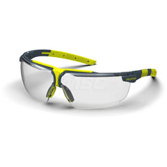 Safety Glass: Anti-Fog & Scratch-Resistant, Polycarbonate, Clear Lenses, Frameless, UV Protection Charcoal Frame, Single, Adjustable