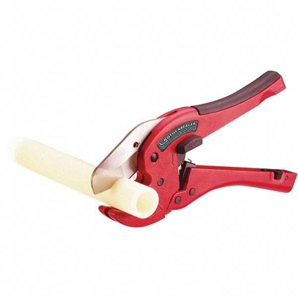 Rothenberger - 1-5/8" Pipe Capacity, Tube & Pipe Cutter - Cuts Plastic, PVC, CPVC, 9" OAL - Exact Industrial Supply