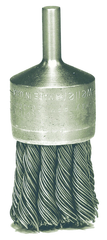 1-1/8'' Diameter - Knot Type Steel Wire End Brush - Exact Industrial Supply