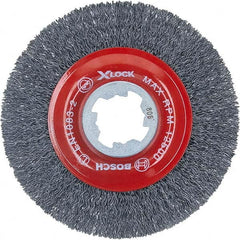 Bosch - 4-1/2" OD, 5/8" Arbor Hole, Crimped Carbon Wheel Brush - Exact Industrial Supply