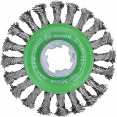 Bosch - 4-1/2" OD, 5/8" Arbor Hole, Knotted Stainless Steel Wheel Brush - Exact Industrial Supply