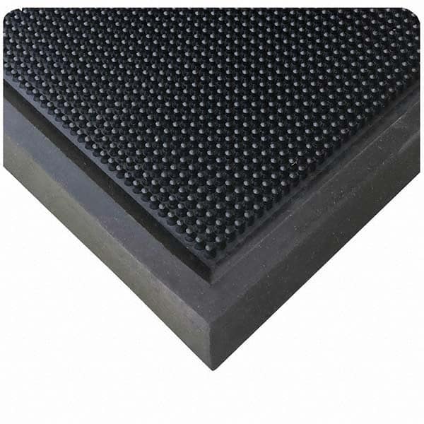 Wearwell - 36" Long x 24" Wide, Natural Rubber Surface, Boot Scrape Surface Entrance Matting - Exact Industrial Supply
