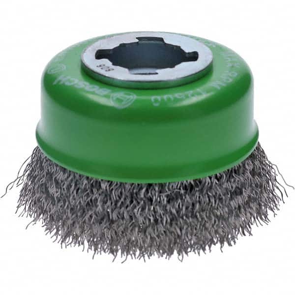 Bosch - 3" Diam 0.012" X-LOCK Carbon Steel Fill Cup Brush - Exact Industrial Supply
