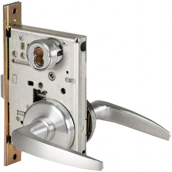 Best - Office Lever Lockset for 1-3/4" Thick Doors - Exact Industrial Supply