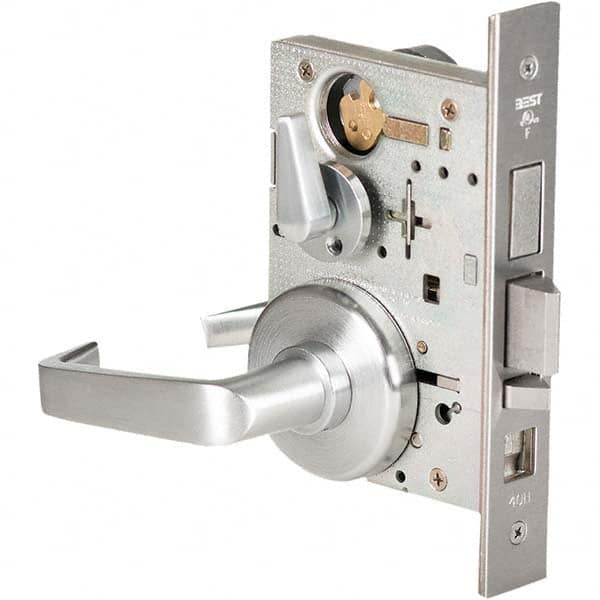 Best - Office Lever Lockset for 1-3/4" Thick Doors - Exact Industrial Supply