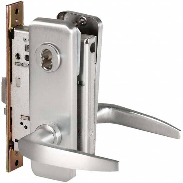 Best - Office Lever Lockset for 1-3/4" Thick Doors - Exact Industrial Supply