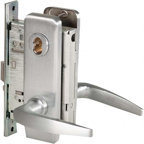 Best - Office Lever Lockset for 1-3/4" Thick Doors - Exact Industrial Supply