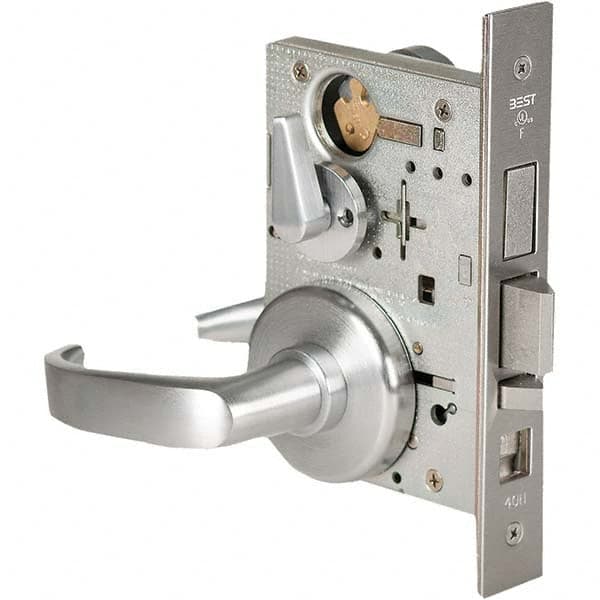 Best - Office Lever Lockset for 1-3/4" Thick Doors - Exact Industrial Supply