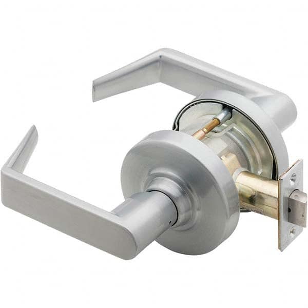Schlage - Passage Lever Lockset for 1-5/8 to 2-1/8" Thick Doors - Exact Industrial Supply