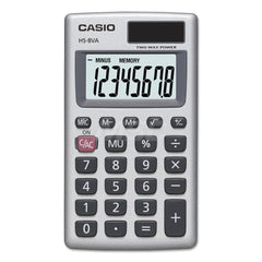 Casio - Calculators; Type: Handheld ; Type of Power: Battery; Solar ; Display Type: 8-Digit LCD ; Color: Silver ; Display Size: 8mm ; Width (Decimal Inch): 2.2500 - Exact Industrial Supply