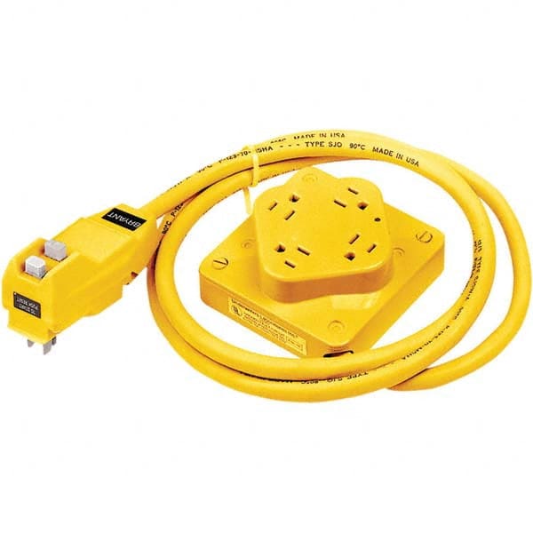 Bryant Electric - GFCI Cords & Power Distribution Centers Mount Type: Plug-In Number of Outlets: 4 - Exact Industrial Supply