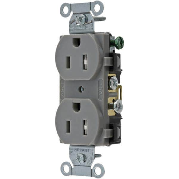 Bryant Electric - Straight Blade Receptacles Receptacle Type: Duplex Receptacle Grade: Commercial - Exact Industrial Supply