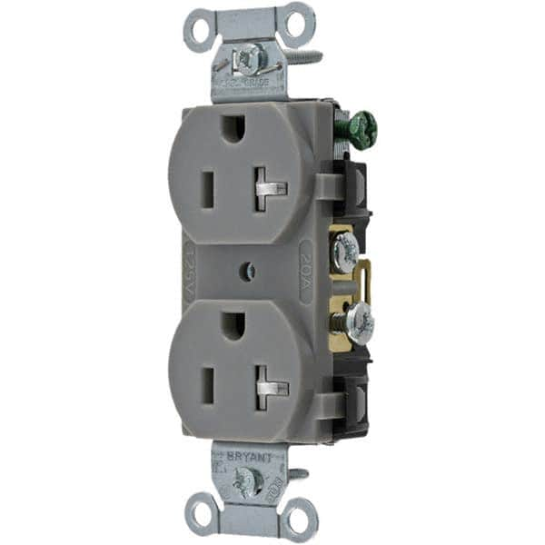 Bryant Electric - Straight Blade Receptacles Receptacle Type: Duplex Receptacle Grade: Commercial - Exact Industrial Supply