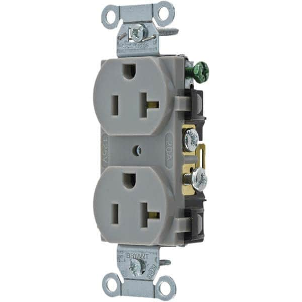 Bryant Electric - Straight Blade Receptacles Receptacle Type: Duplex Receptacle Grade: Commercial - Exact Industrial Supply