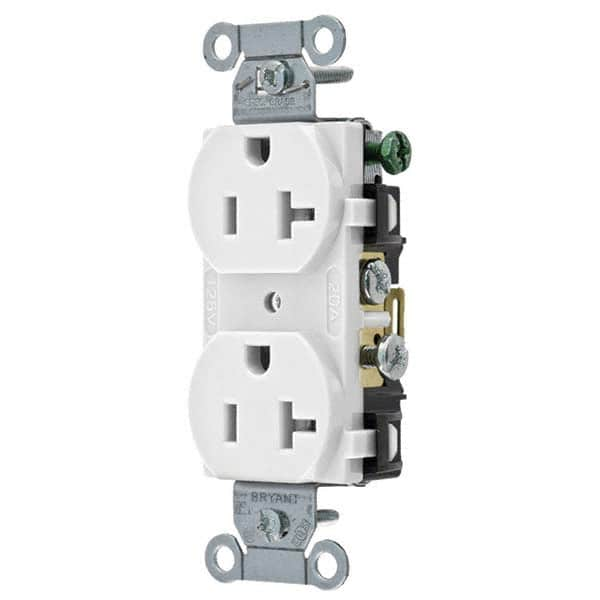 Bryant Electric - Straight Blade Receptacles Receptacle Type: Duplex Receptacle Grade: Commercial - Exact Industrial Supply