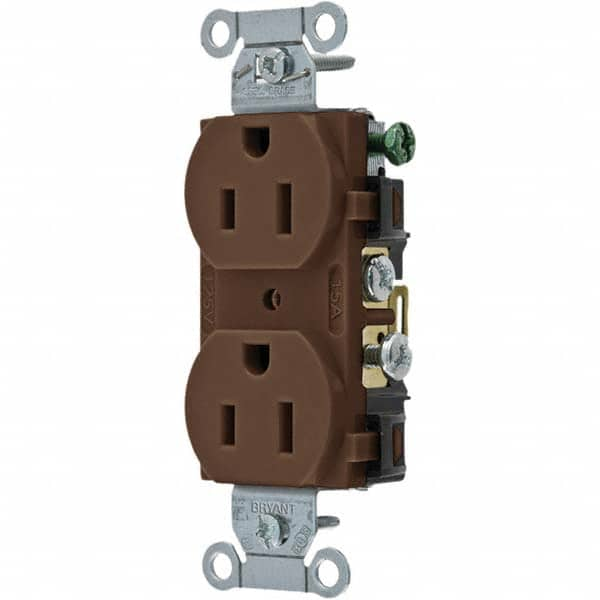 Bryant Electric - Straight Blade Receptacles Receptacle Type: Duplex Receptacle Grade: Commercial - Exact Industrial Supply