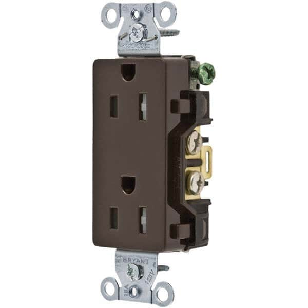 Bryant Electric - Straight Blade Receptacles Receptacle Type: Duplex Receptacle Grade: Commercial - Exact Industrial Supply