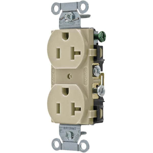 Bryant Electric - Straight Blade Receptacles Receptacle Type: Duplex Receptacle Grade: Commercial - Exact Industrial Supply