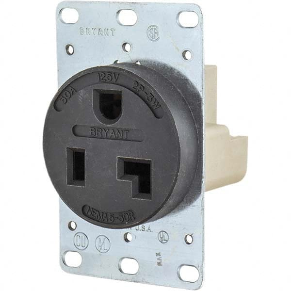 Bryant Electric - Straight Blade Receptacles Receptacle Type: Single Receptacle Grade: Industrial - Exact Industrial Supply