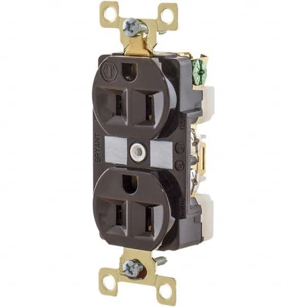 Bryant Electric - Straight Blade Receptacles Receptacle Type: Duplex Receptacle Grade: Industrial - Exact Industrial Supply