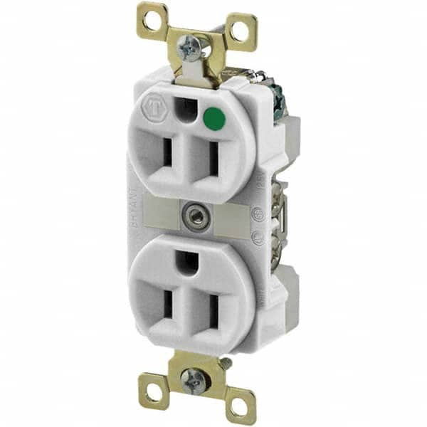 Bryant Electric - Straight Blade Receptacles Receptacle Type: Duplex Receptacle Grade: Hospital - Exact Industrial Supply