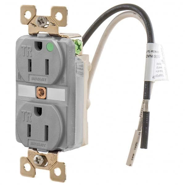 Bryant Electric - Straight Blade Receptacles Receptacle Type: Duplex Receptacle Grade: Hospital - Exact Industrial Supply