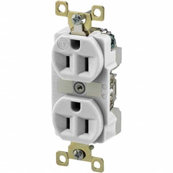 Bryant Electric - Straight Blade Receptacles Receptacle Type: Duplex Receptacle Grade: Industrial - Exact Industrial Supply