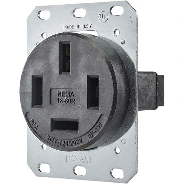 Bryant Electric - Straight Blade Receptacles Receptacle Type: Single Receptacle Grade: Industrial - Exact Industrial Supply