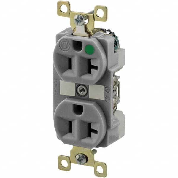 Bryant Electric - Straight Blade Receptacles Receptacle Type: Duplex Receptacle Grade: Hospital - Exact Industrial Supply