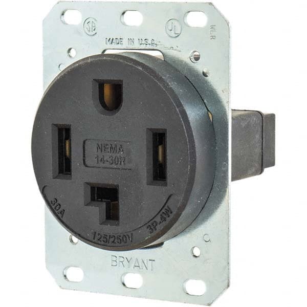 Bryant Electric - Straight Blade Receptacles Receptacle Type: Single Receptacle Grade: Industrial - Exact Industrial Supply