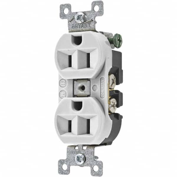 Bryant Electric - Straight Blade Receptacles Receptacle Type: Duplex Receptacle Grade: Specification - Exact Industrial Supply